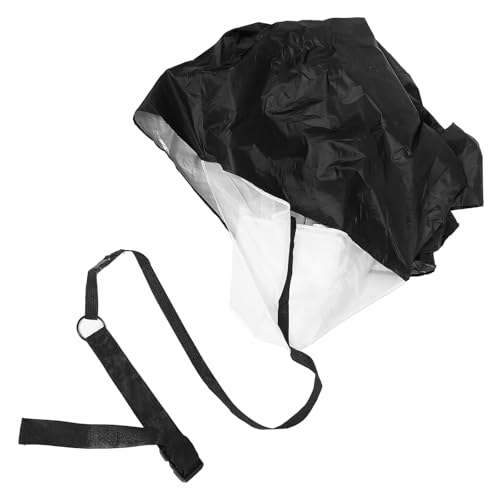 Resistance Running Parachute with Waist Strap for Speed Training and Football Agility, Black Sprint Parachute for Sprinting and Athlete Fitness Training