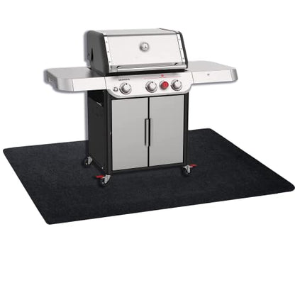 Under Grill Mat,Premium 36"x48"Absorbent Oil Protective mats for Deck &Patio,Grill Mat for Deck,Under Grill Floor Pad to Protect Deck,BBQ Mat for Under BBQ,Waterproof,Reusable - size: 36x48 inch Absorbent grill mat