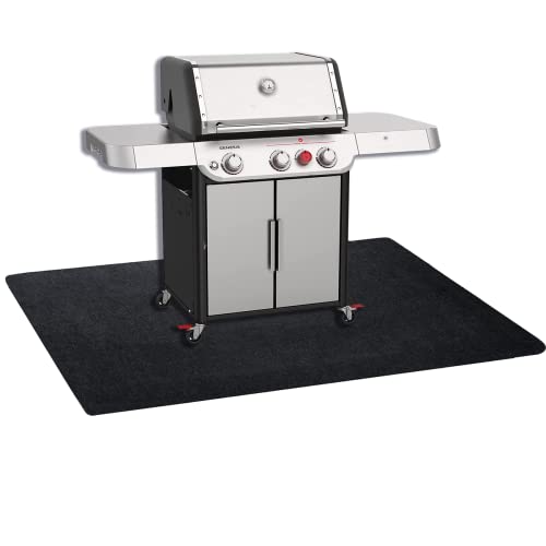 Under Grill Mat,Premium 36"x48"Absorbent Oil Protective mats for Deck &Patio,Grill Mat for Deck,Under Grill Floor Pad to Protect Deck,BBQ Mat for Under BBQ,Waterproof,Reusable - size: 36x48 inch Absorbent grill mat