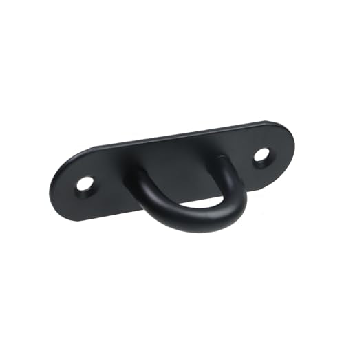 6PCS Black Stainless Steel Ring Rope Bracket Battle Rope Anchor Support Holder for Suspension Strap with Screws