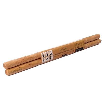 HealthAndYoga™ StretchNHeal Collapsible Multi-Use Wooden Yoga Stick - Regular and XL - Portable Posture Corrector Pole, Stretch Mobility Stick, Physical Workout Exercise Dowel