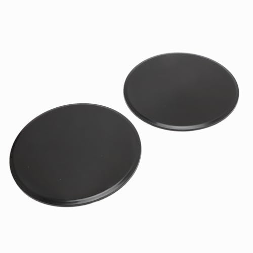 Exercise Core Sliders Dual Sided Discs for Full Body Workout Portable Abdominal Strength Trainer for Home Gym Travel 2pcs (Black)