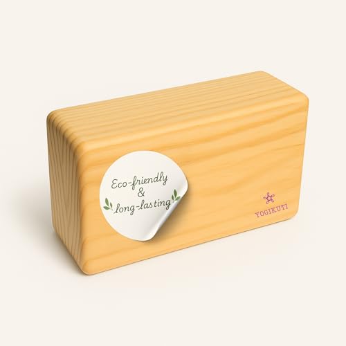 Original Wooden Yoga Block – Solid Hardwood Prop Inspired by Traditional Yoga Practice