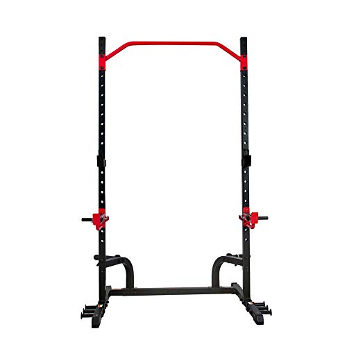Sunny Health & Fitness Multifunctional Strength Training Home Gym – Complete Workout Equipment with Training Attachments, Optional Squat Stand, Power Rack Cage, Adjustable Incline Bench - style: Premium Rack