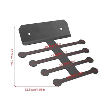 Wall Mounted Home Gym Equipment Storage Rack, Resistance Rack Band Hanger Equipment Organizer Pull up Bands Jump Ropes, Storage for Home Gym 7.99 X 4.96in