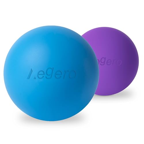 Massage Lacrosse Balls for Myofascial Release,Yoga Deep Tissue Massage,Trigger Point Therapy and Foot Plantar Fasciitis,Muscle Soreness Massager Ball (2Pack, Blue and Purple) - color: Blue /Purple