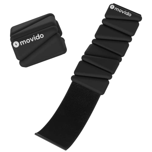 Movido Wrist and Ankle Weights | 1 lb each (2 per set) | Adjustable Workout Weights for Women and Men | Perfect for Yoga, Walking, Pilates, Hiking, Aerobics, Movement - color: Carbon