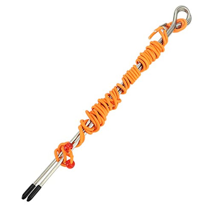 Golf Alignment Stick Swing Trainer Aid, Golf Training Aid Equipment, Telescopic Elastic String 2.5M - 5M, Metal Posture Corrector for Putting and Swing Practice with