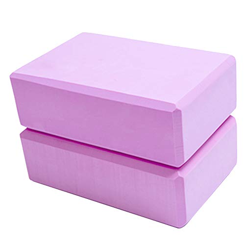 Set of 2 Yoga Blocks EVA Foam Exercise Bricks Provides Stability Balance and Support Improve Strength - 9 x 6x 3 inches
