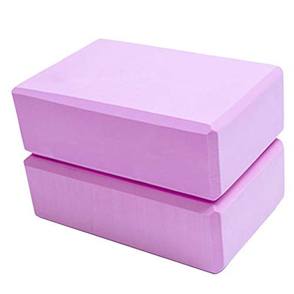 Set of 2 Yoga Blocks EVA Foam Exercise Bricks Provides Stability Balance and Support Improve Strength - 9 x 6x 3 inches