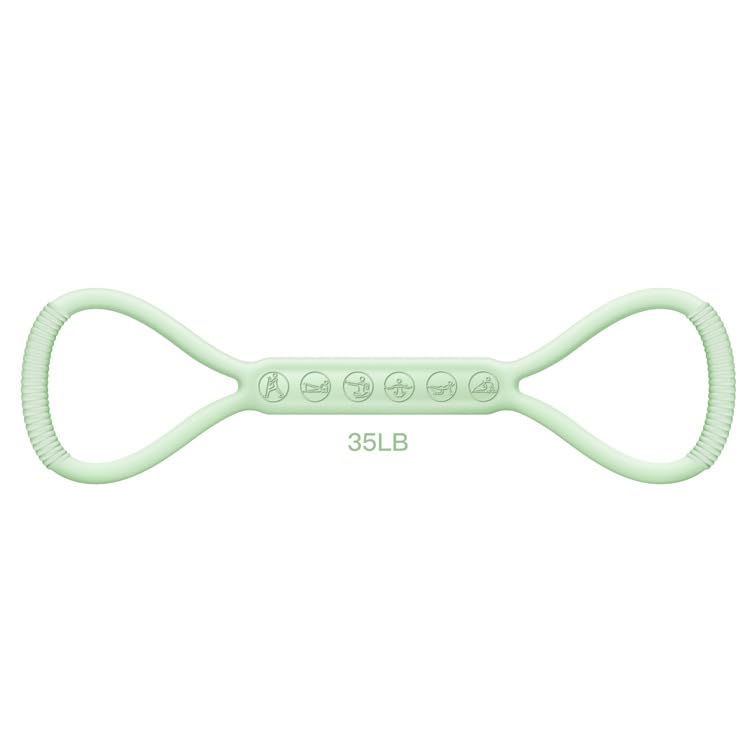 2026 Upgraded Figure 8 Resistance Band for Physical Therapy, Shoulder Back Arm Exercise Bands, 3 Resistance Levels for 15 25 35lb for Kids Adult Elderly - color: 35LB Green