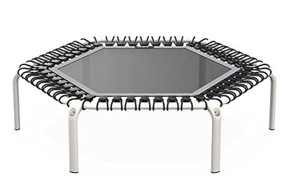 Acon FIT 55in Trampoline Hexagon, Mini Fitness Rebounder White