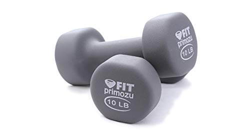 FIT Neoprene Dumbbells (Pairs & Sets) - color: h) GREY - 10LB - PAIR