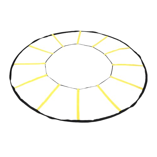 Keenso Circular Speed Ladder, Nylon Agility Trainer for Soccer and Basketball, 12 Rungs Enhance Footwork and Speed Control for Outdoor or Indoor Training
