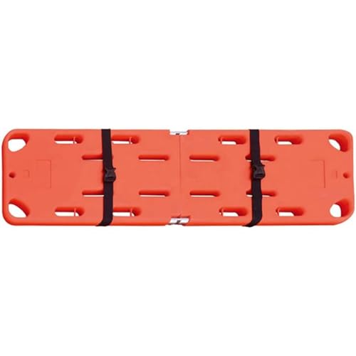 Foldable Spine Board Stretcher Backboard,Water Floating Stretcher,Plastic Emergency Rescue Spine Board,Life Board with Seat Belt, PE Two-Fold Stretcher Weight Capacity 350lbs/159KG (2 folds)