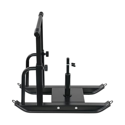 Adjustable Weight Sled,Push Pull Drag Sled,Fitness Sled,440lb Load,5 Height Settings,25in Handles,Grass Gym,Home,Shoulder Strap,Black,34.6in Base