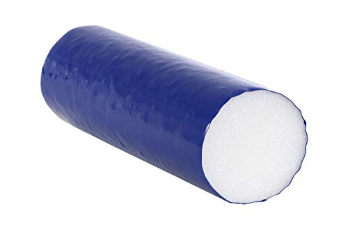 CanDo Premium TufCoat Blue Coated Foam Rollers for Muscle Restoration, Massage Therapy, Rehabilitation, Sport Recovery and Physical Therapy for Home, Clinic and Gym - size: 4" X 12", style: Round