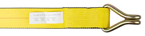 Mytee Products 3" x 30' Winch Strap with Wire Hook