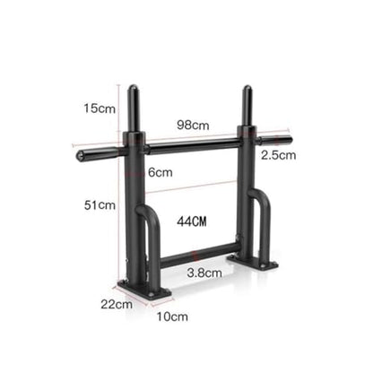 Wall-Mounted Pull-Up Bar for Strength Training, Heavy Steel Horizontal Bar, 300kg Capacity, Multi-Grip (Black)