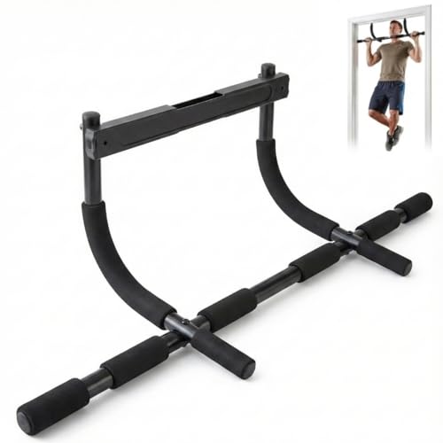 ENERGI CORE Pull Up Bar for Doorway – Multi-Grip Chin Up Bar, No Screws Required – Heavy Duty Door Frame Bar for Home Gym, Strength Training & Upper Body