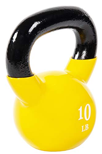 BalanceFrom 5-50 LB Kettlebells Cast Iron Strength Training Kettlebells for Home Gym Exercises, Single or Set - size: 10.0 Pounds