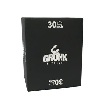 Gronk Fitness 3-in-1 Foam Plyometric Box | Soft Padded Jump Box for Home Gym or Cross-Training | Anti-Slip Surface | Anti-Tip Weighted Base | 20/24/30 Inch Heights | 58 lb Stability Plyo Box