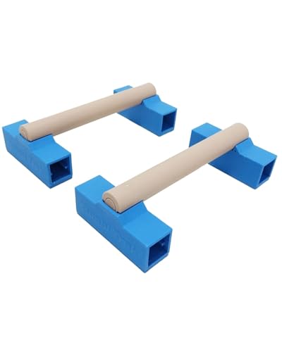 Tumbl Trak Portable Parallette Bars, Blue