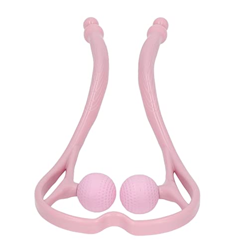 Swan Shaped Neck Massager, Handheld Dual Trigger Point Muscle Massager for Neck Shoulder Back Legs feet, with Removable Washable Soft Double Balls, Ergonomic Non Slip Grip