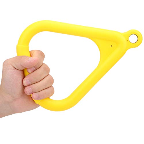 Gymnastics Rings Kids, Pull Up Bar for Kids Pull Up Ring Plastic Yellow Kids Children Flying Gym Rings for Sports Game Outdoor Indoor Fitness Equipment (Yellow)