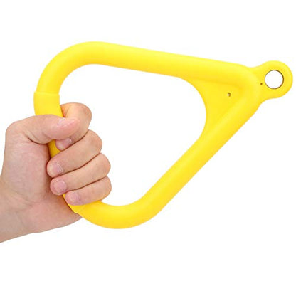 Gymnastics Rings Kids, Pull Up Bar for Kids Pull Up Ring Plastic Yellow Kids Children Flying Gym Rings for Sports Game Outdoor Indoor Fitness Equipment (Yellow)