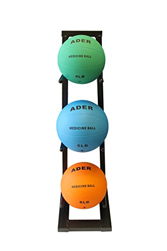 Ader Medicine Ball Set w/Rack - size: Rack + 4-8 LB Med Balls
