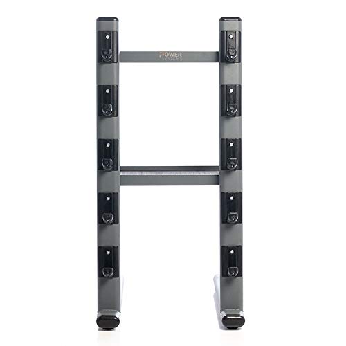 Power Systems Black Chrome Cable Attachment Storage Rack Heavy Duty Gym Organizer for Bars and Accessories, Mobile Rack for Home Gym, Fitness Studio and Commercial Equipment Storage