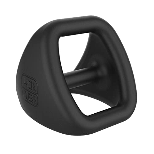 TRX YBell Pro Series 3-in-1 Dumbbell, Kettlebell and Push Up Stand Workout Equipment | Commercial Grade Powder Coated Surface | Perfect for Strength Training & Conditioning Workouts - size: 40 lbs