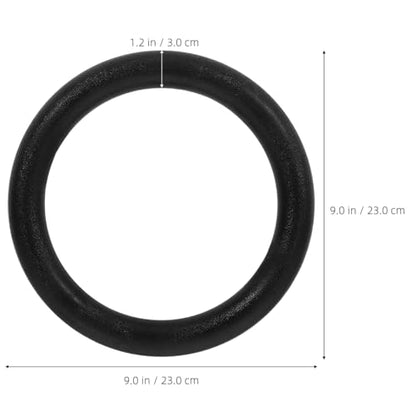 HANABASS 2Pcs Abs Gymnastics Rings 9 Inch Diameter Non-Slip Fitness Rings for Upper Body Strength Training Core Workouts and Functional Exercise at Home or Gym