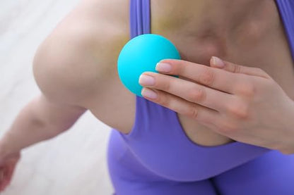 Massage Lacrosse Ball for Deep Tissue Relief - Trigger Point Therapy Ball for Plantar Fasciitis, Myofascial Release for Back, Shoulder, Foot - Massage Ball Roller - 1 Pack (Electric Blue)