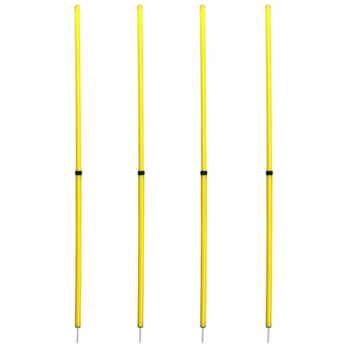 BlueDot Trading Soccer Agility Poles | Telescopic, Fixed & Collapsible Options (4, 6, 8 Piece Sets) Speed Training Poles for Agility Drills, Outdoor Games, Football & Sport Training Equipment - size: 4, style: Adjustable