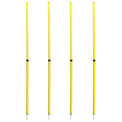 BlueDot Trading Soccer Agility Poles | Telescopic, Fixed & Collapsible Options (4, 6, 8 Piece Sets) Speed Training Poles for Agility Drills, Outdoor Games, Football & Sport Training Equipment - size: 4, style: Adjustable