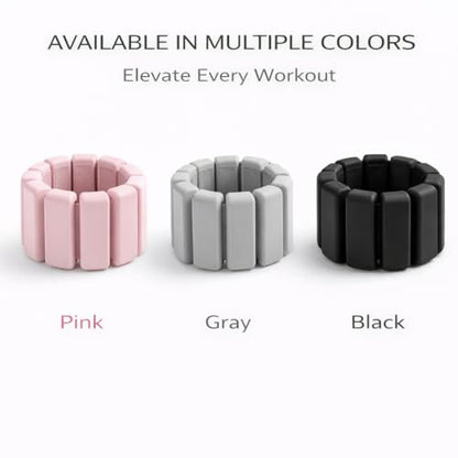 Elegance Adjustable Wrist & Ankle Weights for Women – Wearable Fitness Bracelets for Pilates, Yoga, Walking & Home Workout – Soft Silicone Weighted Bangles (Black)