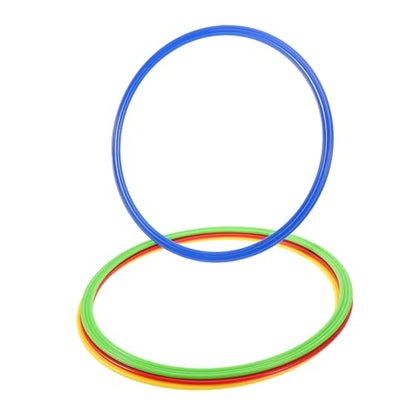 Kisangel 4pcs Soccer Training Rings Plastic Speed Agility Training Equipment for Enhanced Coordination for Boys and Girls and Adults for Outdoor Sports