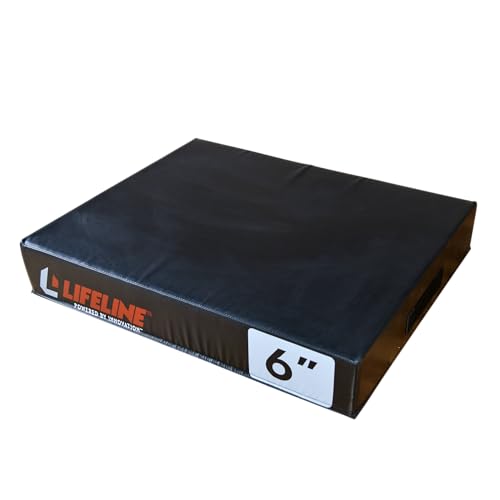 Lifeline Fitness Foam Plyo Box - Durable Plyometric Jump Box with Vinyl Cover and Handles for Cross Training, HIIT, Exercise Equipment - Multiple Heights Available