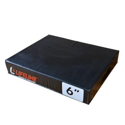 Lifeline Fitness Foam Plyo Box - Durable Plyometric Jump Box with Vinyl Cover and Handles for Cross Training, HIIT, Exercise Equipment - Multiple Heights Available
