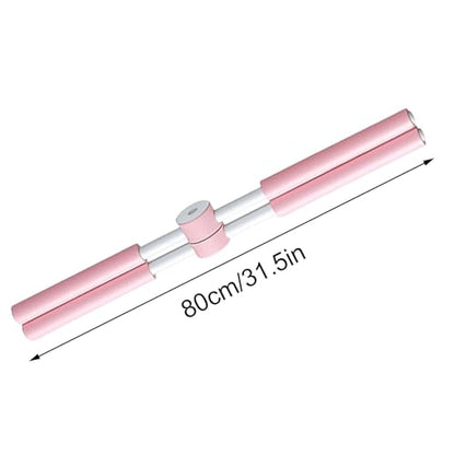 Yoga Postures Stick – Yoga Exercise Stick, Stretch Mobility Pole, Adjustable Pilates Training Bar, Portable Rehabilitation Fitness Tool | Lightweight Stretching Aid for Office Gym Travel Home - color: Pink