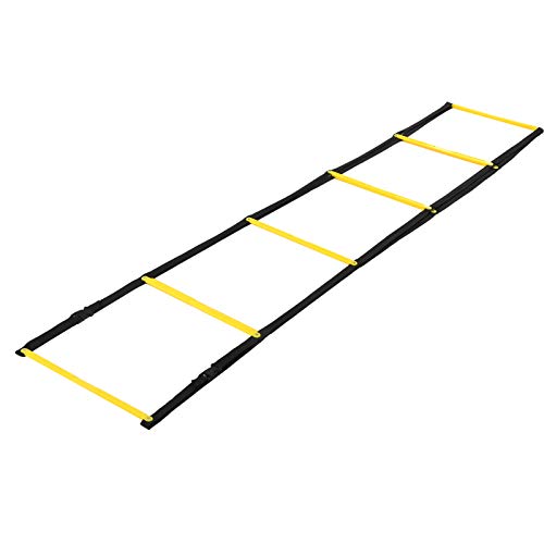 Speed Ladder for Football Footwork Training, Agile Speed Training Ladder with Anti - Slip Rungs, Bright Fixed 10 - Rung Ladder with Storage Bag for Soccer Drills