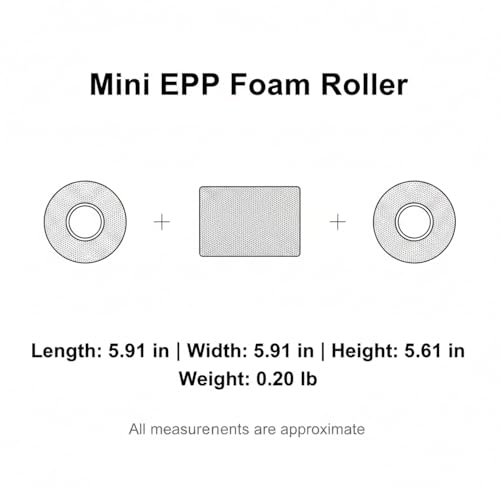 Mini EPP Foam Roller, Compact Travel Cylinder for Exercise and Stretching (1 PC)
