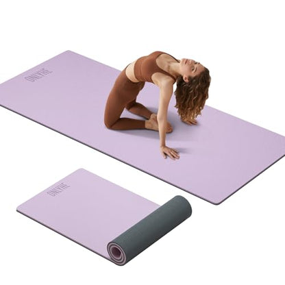 Extra Thick 12mm TPE Exercise Yoga Mat with Strap, 72"L x 24.8"W Non-slip Workout Mat for gymnastics, Pilates, Home, Workout, Gym Floor Fitness