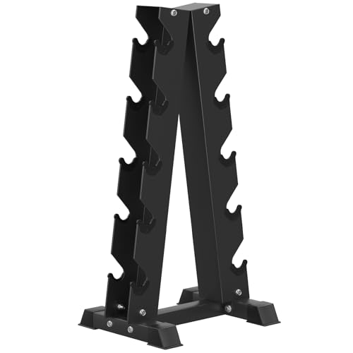 HANDBODE A-Frame Dumbbell Rack Heavy Duty Weight Stand for Dumbbells, Space-Saving Metal Storage Organizer, Sturdy Dumbbell Holder for Home Gym - style: 1 X 5-Tier A-Frame (800lb)