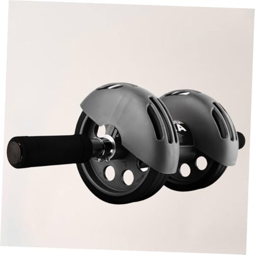 Automatic Rebound Wheel Ab Roller with Non-slip Handles and Wear-resistant Material Core Training Exercise Tool with Blue Kneeling Pad for Home Gym Fitness