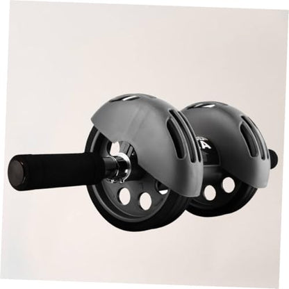 Automatic Rebound Wheel Ab Roller with Non-slip Handles and Wear-resistant Material Core Training Exercise Tool with Blue Kneeling Pad for Home Gym Fitness