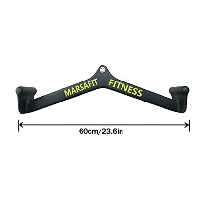 Home Gym Fitness Rowing T-bar V-bar Pulley Cable Machine Attachment, Bicep Curl Tricep LAT pulldown Bar Back Strength Training Handle Grips LAT Pull Down Bar for Seat Row Workout - style: BTBAR 1904