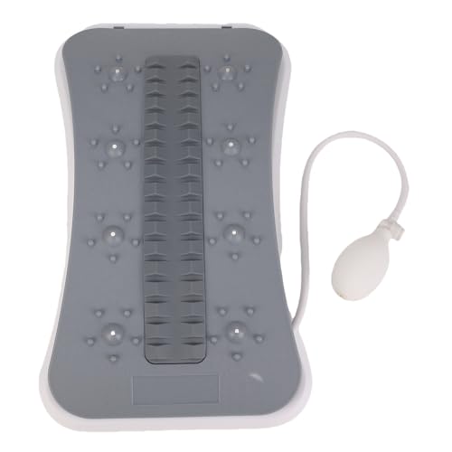 Back Stretcher for Lower Back Pain Relief, Adjustable Lumbar Traction Device, Arch Lumbar Cracker Board, Cracking Device, Stretching Cushion, Stretch (Grey)